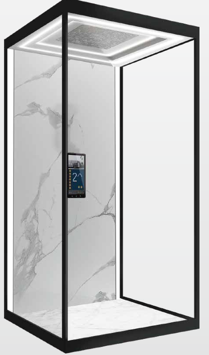 GOODGO Villa Elevator - White Marble Panel